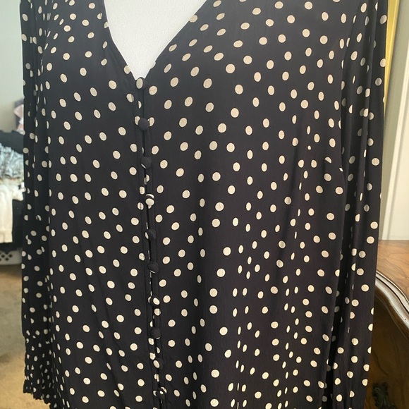 Sanctuary Polka Dot Button-Up Blouse - Picture 2 of 5